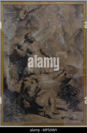 826 Louvre-Lens - L'Europe de Rubens - 009 - Saint François les stigmates recevant Stockfoto