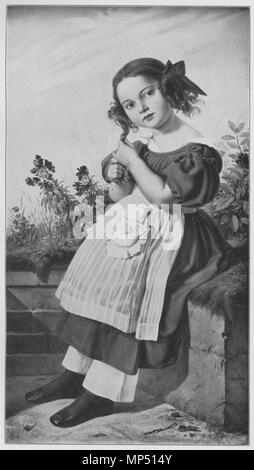 Deutsch: Mädchenbildnis (Emma) 1834. 691 Jahrhundertausstellung 1906 KatNr. 0754 Stockfoto