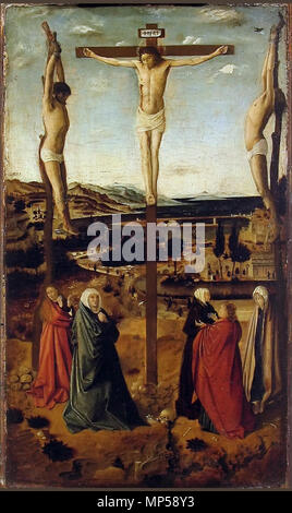 Kreuzigung 1455. 885 Antonello da Messina 026 Stockfoto