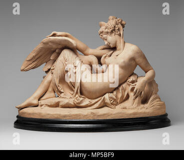 Albert-Ernest Carrier-Belleuse (Französisch, Anizy-le-Château 1824-1887 Sèvres) Leda und der Schwan, Ca. 1870 Französisch (Paris), Cast Terrakotta; H. (ohne Basisstation) 14-1/2-in. (36,8 cm) das Metropolitan Museum of Art, New York, Rogers Fund und Herr und Frau Claus von Bülow Geschenk, 1980 (1980.123) http://www.metmuseum.org/Collections/search-the-collections/206819 Leda und der Schwan 836 Léda et le Cygne par Carrier-Belleuse Stockfoto