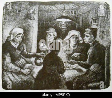 . Englisch: Die Kartoffel-esser Lithographie F 1661, 10 ½ x 12½ Zoll Français: Les mangeurs de Pommes de terre, Lithographie de Vincent van Gogh. Nuenen, Dezember 1883 - November 1885. Vincent Van Gogh (1853 - 1890) Alternative Namen Vincent Willem van Gogh Beschreibung niederländischer Maler, Zeichner und Grafiker Geburtsdatum / Tod 30. März 1853 vom 29. Juli 1890 Ort der Geburt / Todes Zundert Auvers-sur-Oise Arbeiten Zeitraum zwischen ca. 1880 und ca. Juli 1890 Arbeitsort Niederlande (Etten, Den Haag, Nuenen, …, vor 1886), Paris (von 1886 bis 1887), Arles (von 1888 bis 1889), Saint- Stockfoto