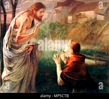 Berührt mich nicht. Johannes 20:17 1894. 1211 Noli me tangere (Berühre mich nicht), Uhde Stockfoto