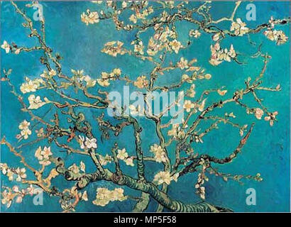 Englisch: Blühender Mandelbaum) Français: Amandier en fleurs Februar 1890. 1223 Van Gogh Almond blossom Stockfoto