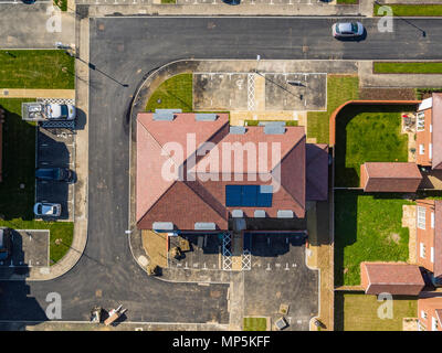 Luftaufnahmen von Redrow Wohnungen Entwicklung, Pfarrhaus, in Mardorf, Kent, Großbritannien Stockfoto