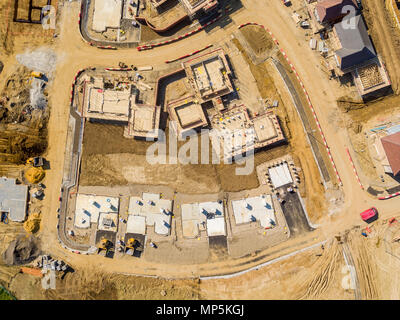 Luftaufnahmen von Redrow Wohnungen Entwicklung, Pfarrhaus, in Mardorf, Kent, Großbritannien Stockfoto