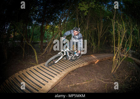 Mountainbiken - Nottingham Pumpe, Anschluss Stockfoto