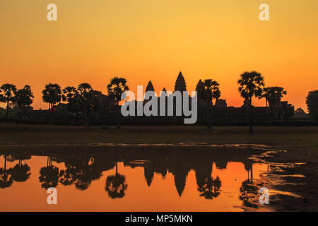 Sonnenaufgang über Angkor Wat. Siem Reap, Kambodscha. Stockfoto