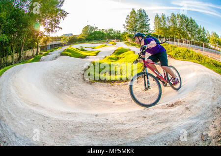 Mountainbiken - Nottingham Pumpe, Anschluss Stockfoto