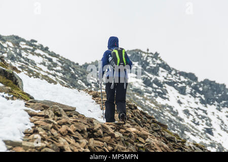 Schreitenden Kante bis zum Helvellyn, Cumbria, Großbritannien. Stockfoto