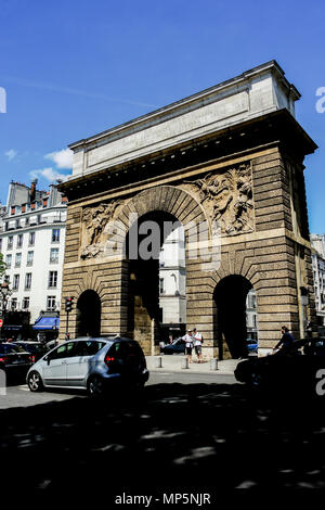 PARIS FRANKREICH - PORTES St. Martin und St. Denis - Pariser Grands Boulevards - PARIS historisches Denkmal - LOUIS XIV HERRLICHKEIT Denkmal - PARIS KUNST © F. BEAUMONT Stockfoto