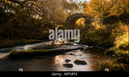 Packesel Brücke über den Fluss Livet, Glenlivet, Scottish Highlands, Schottland, UK Stockfoto