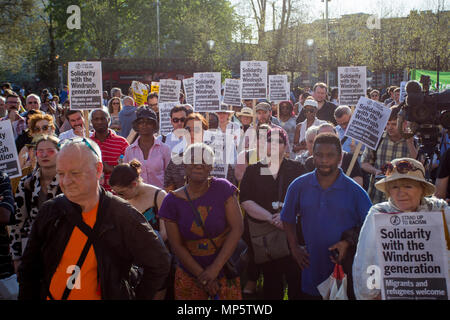 Brixton respektiert, Brixton schützt Solidarität Rallye mit den Windrush Generation und ihre Familien. Mit: Atmosphäre, Wo: London, England, Vereinigtes Königreich, wenn: 20 Apr 2018 Credit: Wheatley/WANN Stockfoto