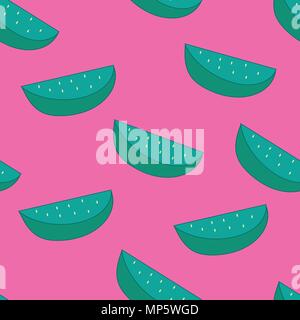 Nahtlose Hintergrund mit Wassermelone. Vector Illustration Stock Vektor