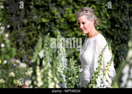 Die Gräfin von Wessex besucht die RHS Chelsea Flower Show im Royal Hospital Chelsea, London. Stockfoto