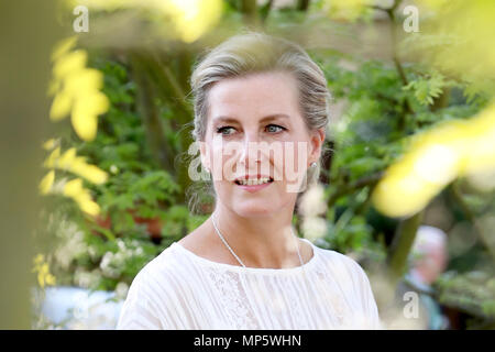 Die Gräfin von Wessex besucht die RHS Chelsea Flower Show im Royal Hospital Chelsea, London. Stockfoto