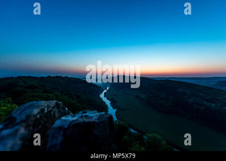 Symonds Yat Rock im Morgengrauen. Wald von Dean. Gloucestershire. Stockfoto