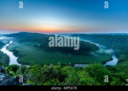 Symonds Yat Rock im Morgengrauen. Wald von Dean. Gloucestershire. Stockfoto