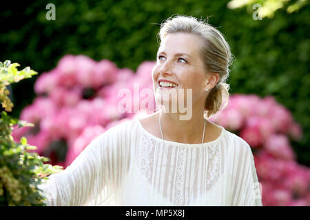 Die Gräfin von Wessex besucht die RHS Chelsea Flower Show im Royal Hospital Chelsea, London. Stockfoto