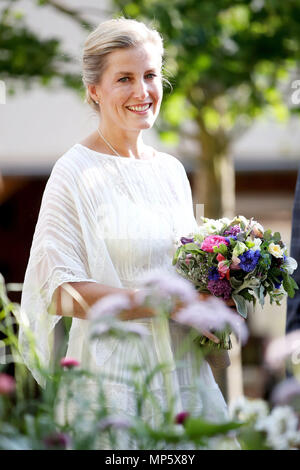 Die Gräfin von Wessex besucht die RHS Chelsea Flower Show im Royal Hospital Chelsea, London. Stockfoto