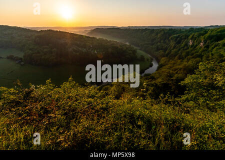 Symonds Yat Rock im Morgengrauen. Wald von Dean. Gloucestershire. Stockfoto