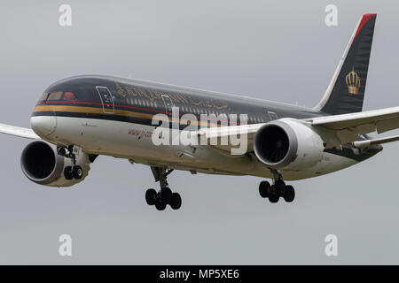 Royal Jordanian Airlines Boeing 787 landen Stockfoto