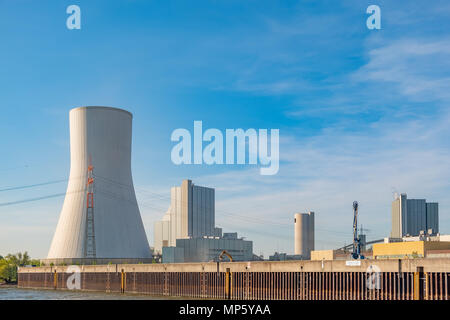 Die duisburg-walsum Kohle- Kraftwerk am Ufer des Rheins befindet sich in Deutschland. Stockfoto