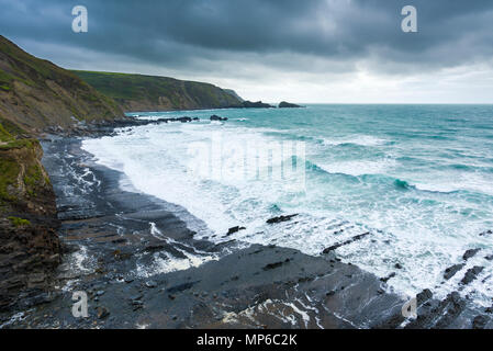 Welcombe Mund auf dem Heritage Coast North Devon, England. Stockfoto