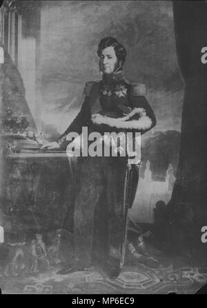 Französisch: Louis-Philippe 1er, Roi des Francais (1773-1850) Louis Philippe ich König der Franzosen (1830 - 1848). Englisch: Malerei von Louis-Philippe Frankreichs bei Iolani Palast. Eine Kopie der Malerei das von Franz Xaver Winterhalter von Napoleon III. Zu Kamehameha III im Jahr 1847 vorgestellt, Ankunft in den Inseln auf 1848, nur eine Woche vor seiner Abdankung. Hung im Blauen Zimmer der Iolani Palast während der Regierungszeit von König Kalakaua. [1]. ca. 1847. 825 Louis-Philippe I, Malerei, Iolani Palast (PP -75-5-027) Stockfoto