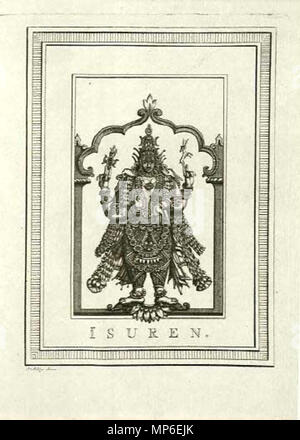 . Englisch: Biruma, Wischtnu und Isuren (Ishvara) aus * PREVOST, 1757 Quelle: ebay, März 2006. 1757. Jacques-Nicolas Bellin * 677 Isuren durch Jacques-Nicolas Bellin Stockfoto