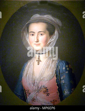 Français: Portrait d'Arlésienne circa 1760. Mbzt, 2014-11-11 15:25:56 952 P 1290272 Musée Antoine Reattu Raspal Inv 8681134 rwk Stockfoto