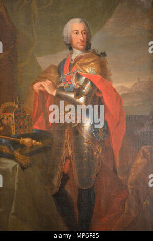 . English: Staatsportrat Kaiser Karls VII (1697-1745) Englisch: Zustand Portrait von Karl VII., Kaiser des Heiligen Römischen Reiches. ca. 1756-1759. 939 Oeser - 1759 - Karl VII. Stockfoto