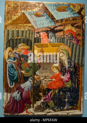 OLYMPUS DIGITALKAMERA Natividad. Español: La Obra Vertreter El Nacimiento o la Natividad de Jesucristo. . 15. Jahrhundert. 914 Museo Provincial de Zaragoza-PC 301783 Stockfoto