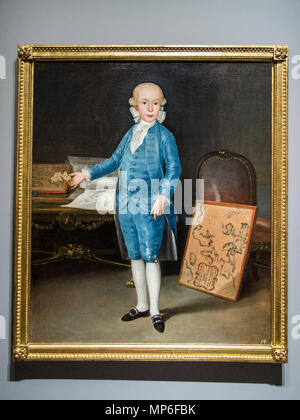 OLYMPUS DIGITALKAMERA Luis María de Borbón y Vallabriga, Niño. Español: Retrato del Luis María de Borbón y Vallabriga (1777-1823), Que fue hijo del Infante Luis de Borbón y Farnesio y Nieto del rey Felipe V de España, llegando a ser además Cardenal de la Iglesia Católica, Frontera de Toledo y de Sevilla y Regente de España. . 1783. 914 Museo Provincial de Zaragoza-PC 301837 Stockfoto