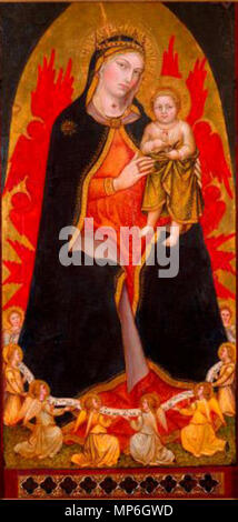 La Vierge et l'Enfant avec Anges. 1157 Taddeo di Bartolo-Vierge - Enfant-Anges Stockfoto