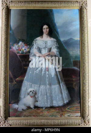 Dama de Perú. Retrato de una dama Peruana. zwischen 1845 und 1847. 904 Monvoisin, Raymond - Dama de Peru - Ost 162 x 132 FCardoen f 01.1 Stockfoto