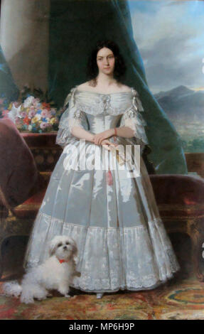 Dama de Perú. Retrato de una dama Peruana. zwischen 1845 und 1847. 904 Monvoisin, Raymond - Dama de Peru - Ost 162 x 132 FCardoen f 01.2 Stockfoto