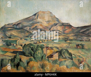 Französisch: Mont Sainte-Victoire (La Montagne Sainte-Victoire) zwischen 1885 und 1895. 964 Paul Cezanne La Montagne St. Victoire Barnes Stockfoto