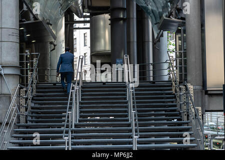 Das Lloyd's Gebäude ist die Heimat der Versicherungsträger "Lloyd's aus London. Es ist der Lime Street in Londons Haupt Finanzviertel, das entfernt Stockfoto