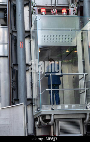 Das Lloyd's Gebäude ist die Heimat der Versicherungsträger "Lloyd's aus London. Es ist der Lime Street in Londons Haupt Finanzviertel, das entfernt Stockfoto