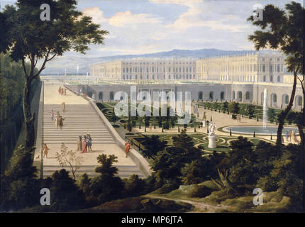 781 L'Orangerie du Château de Versailles par Étienne Allegrain - Sammlungen du Château de Versailles (bereinigt). Stockfoto