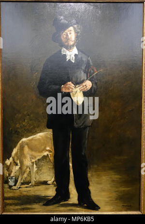 1168 Der Künstler, Portrait von Marcellin Desboutin, von Edouard Manet, 1875, Öl auf Leinwand - Museu de Arte de São Paulo - DSC 07193 Stockfoto