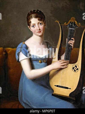 Porträt der Madame Récamier ca. 1800-1810. 1044 Recamier mit Lyra Stockfoto