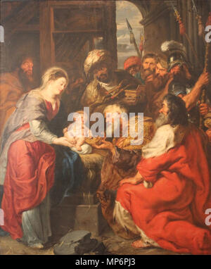 Die Anbetung der Heiligen Drei Könige 1620. 978 Peter Paul Rubens Anbetung der Heiligen Drei Könige Stockfoto