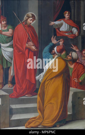 . Français: Elsass, Bas-Rhin, Église Saint-Martin de Bouxwiller (IA) 67009226 Chemin de Croix (Caroline SORG, huile sur toile de marouflée, 88 cm groß, 1877): Dieses Objekt befindet sich in der Basis Palissy, Datenbank der Französische Möbel Erbe des französischen Kulturministeriums indiziert, unter der Referenz IM 67013107. Brezhoneg | Deutsch | English | Español | English | Deutsch | Français | Magyar | Italiano | Plattdüütsch | Português | +/-. 29. September 2016. © Ralph Hammann - Wikimedia Commons 1269 Wilwisheim StMartin 71-01 Stockfoto