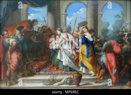 1087 Salomon et la Reine de Saba - Nicolas Vleughels - Musée du Louvre, RF 1994-412-Q 19307619 Stockfoto
