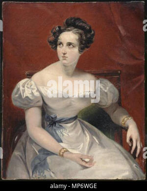 . Englisch: Portrait von Harriet Smithson (1800-1854) von Claude-Marie Dubufe, (1790-1864). Irische Schauspielerin, Ehefrau des Komponisten Hector Berlioz. 1830. Öl auf Leinwand, 40,5 x 32,5 cm. Inv. 1938 F308. Am Musée Magnin, Dijon, Frankreich. 19. Claude-Marie Dubufe (1790 - 1864) Alternative Namen Claude-Marie Dubufe Beschreibung Französische Maler Geburtsdatum / Tod 1790 24. April 1864 Ort der Geburt / Todes Paris La Celle-Saint-Cloud Authority control: Q 509454 VIAF: 44574994 ISNI: 0000 0000 8224 026 X ULAN: 500025725 LCCN: Nr 90013115 WGA: DUBUFE, Claude-Marie WorldCat Foto Stockfoto