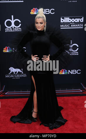 Las Vegas, NV, USA. 20 Mai, 2018. 120 Mai 2018 - Las Vegas, NV-Bebe Rexha. 2018 Billboard Music Awards Red Carpet Ankünfte am MGM Grand Garden Arena. Photo Credit: MJT/AdMedia Credit: Mjt/AdMedia/ZUMA Draht/Alamy leben Nachrichten Stockfoto