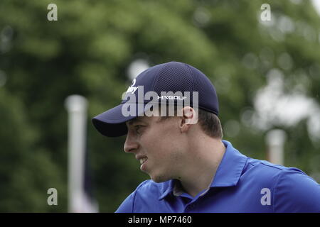 Wentworth Club, Surrey, Großbritannien. 21 Mai, 2018 Matt Fitzpatrick (Eng) bereitet sich auf den Start des diesjährigen BMW/PGA Meisterschaft am berühmten Wentworth Club Credit: Motofoto/Alamy leben Nachrichten Stockfoto