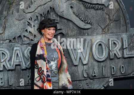 Madrid, Spanien. 21 Mai, 2018. Geraldine Chaplin besucht "Jurassic Welt: Gefallene Königreich" Weltpremiere auf WiZink Zentrum am 21. Mai 2018 in Madrid, Spanien. 21. Mai 2018. Credit: Jimmy Olsen/Medien Punch *** Keine Spanien***/Alamy leben Nachrichten Stockfoto