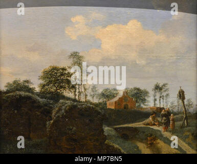 968 Paysage - Jan van der Heyden - Adriaen van de Velde - Musée du Louvre Stockfoto